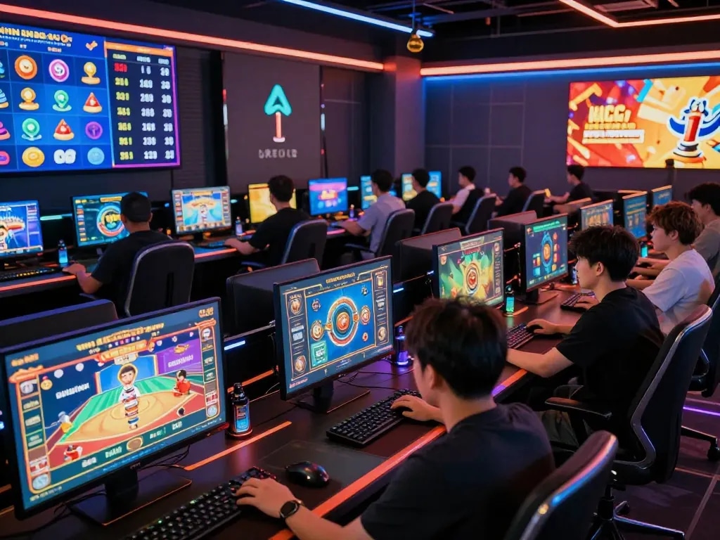 Players enjoying rr88com online casino games in a vibrant gaming environment.