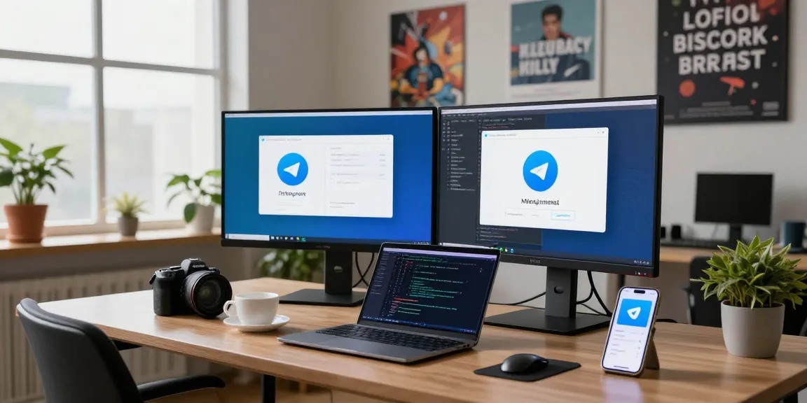 Explore the benefits of Telegram Download in a modern tech workspace