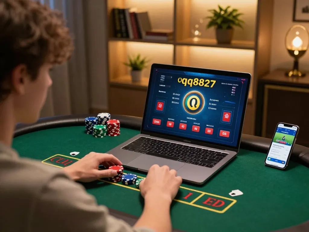 Enjoying a strategic game of blackjack online at qq8827 with focused gameplay and cozy ambiance