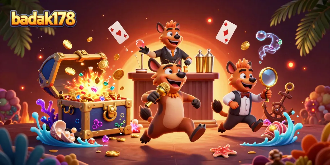 Join the fun at badak178 with lively hyenas in a comedy casino scene full of excitement.