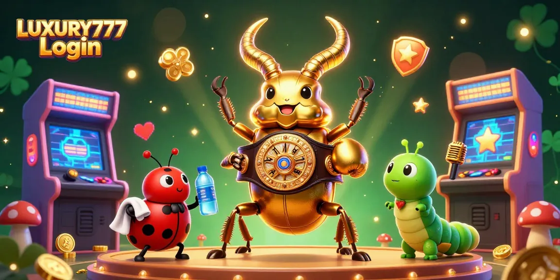 Masuki pengalaman bermain LUXURY777 Login dengan ilustrasi dinamis yang menampilkan karakter kasino berwarna-warni.
