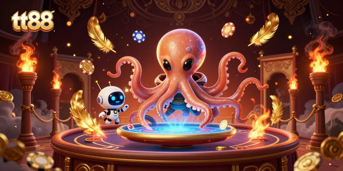 Win big at tt88 with the alien octopus dealer running an exciting poker game