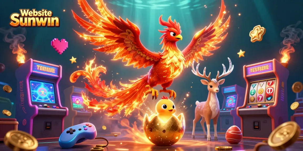 Ignite your gaming experience with Website Sunwin and vibrant casino elements in a stunning 3D illustration.