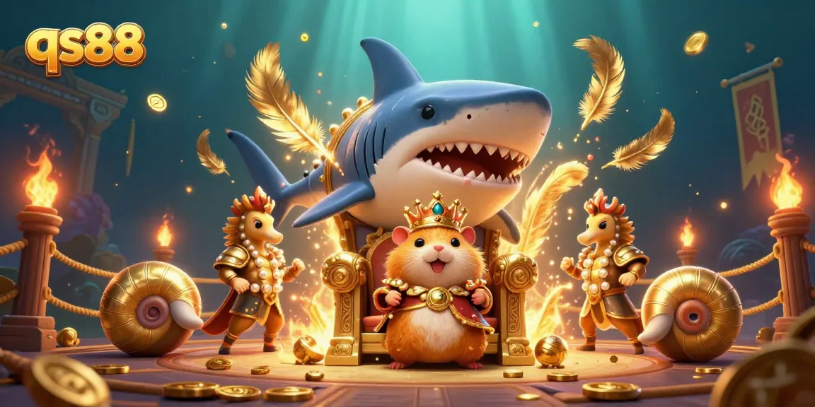 Experience thrilling gameplay with qs88 at this vibrant underwater casino scene.