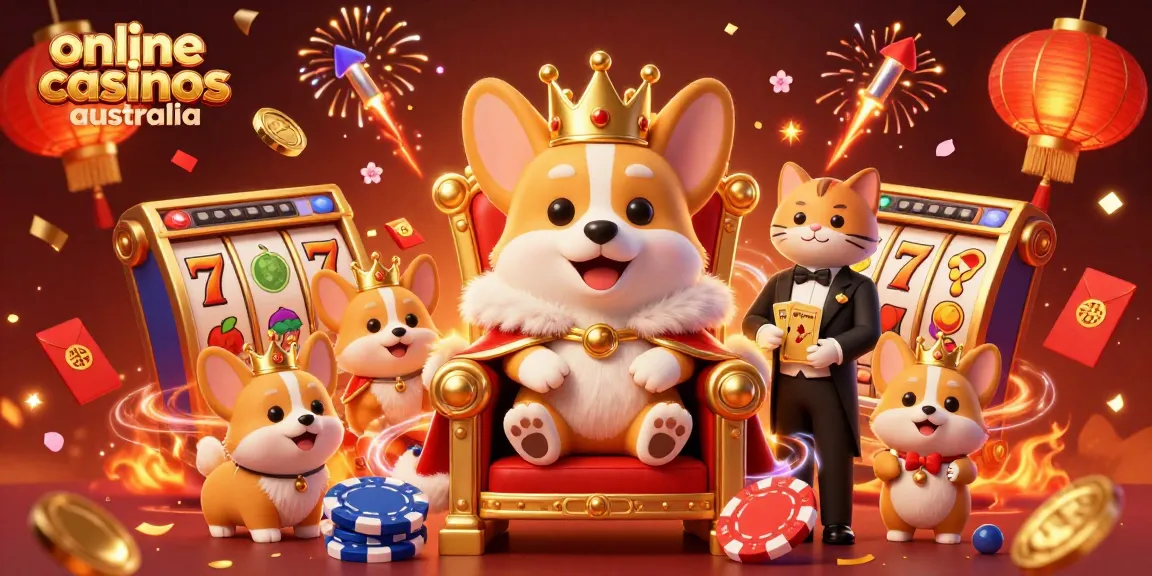 Experience the excitement of online casinos Australia with vibrant characters and gaming elements.