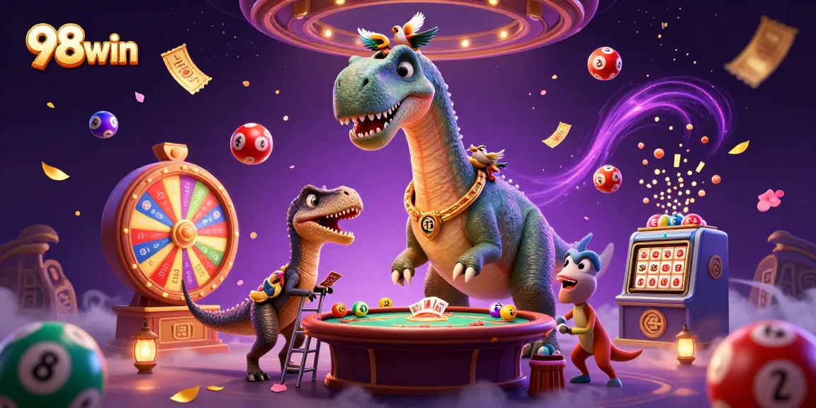 Experience thrilling gameplay at 98win with vibrant lottery elements and engaging characters.