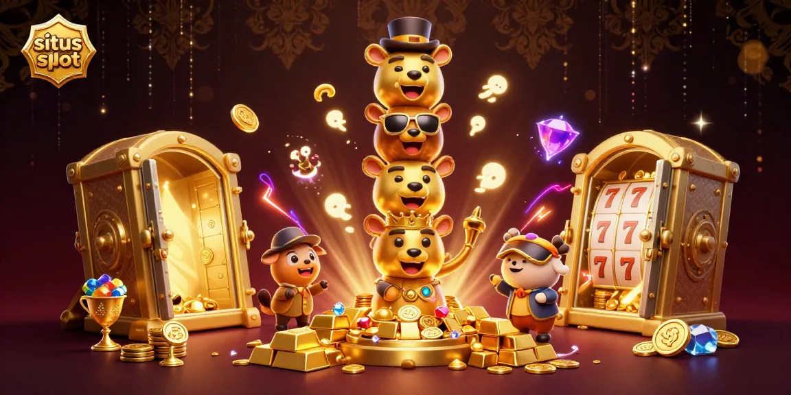 Experience the captivating thrill of situs slot with golden treasures and dynamic casino elements.