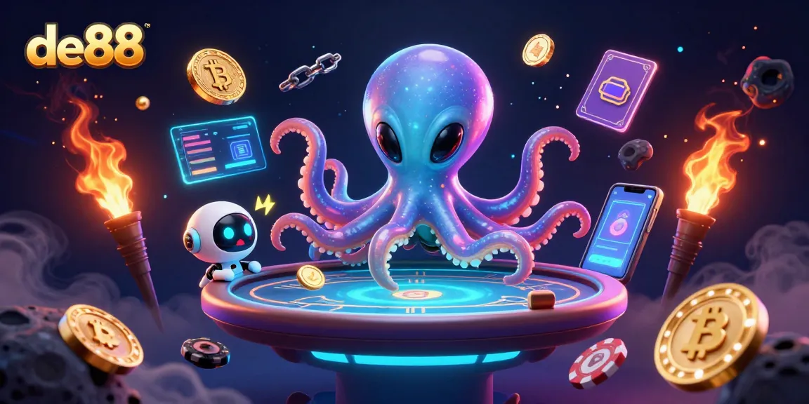de88 invites players to enjoy an engaging experience with vibrant holographic poker and galactic characters.