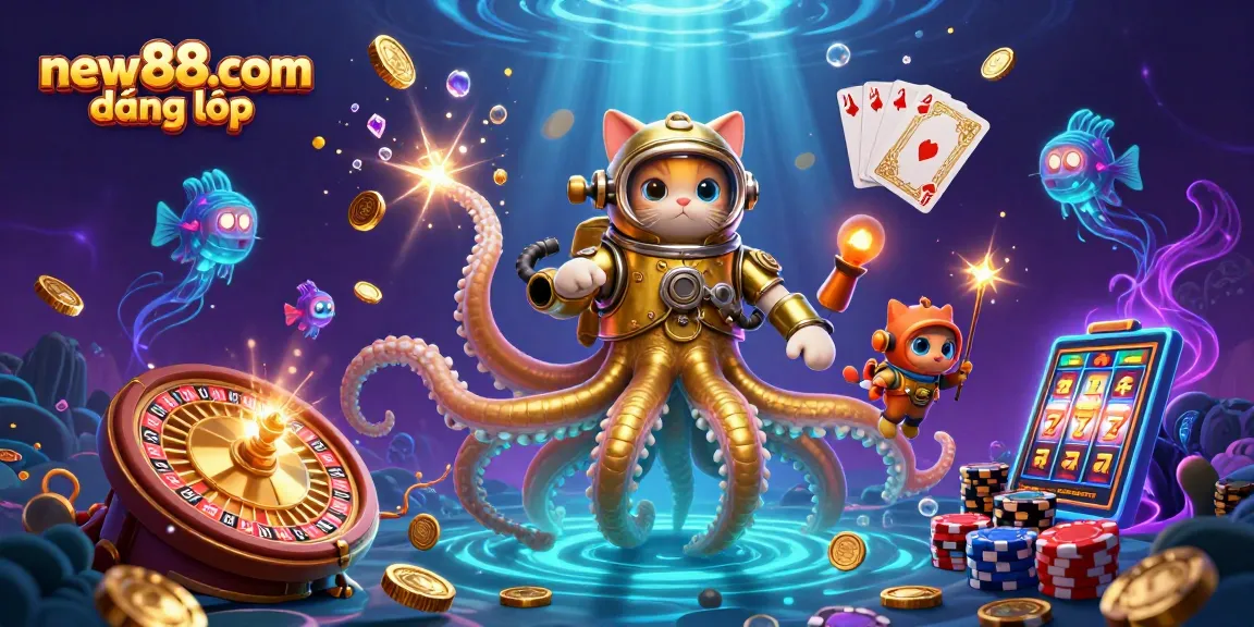 Experience new88.com đăng nhập as golden coins and colorful gems explode in this thrilling casino scene.