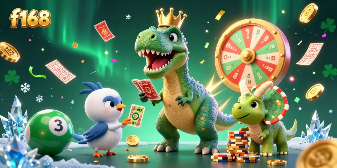 Engage with f168's exciting lottery experience featuring colorful balls and dynamic characters.