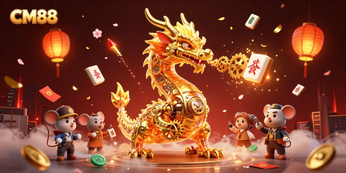 Engage with CM88 and experience immersive gaming in a vibrant 3D casino illustration.