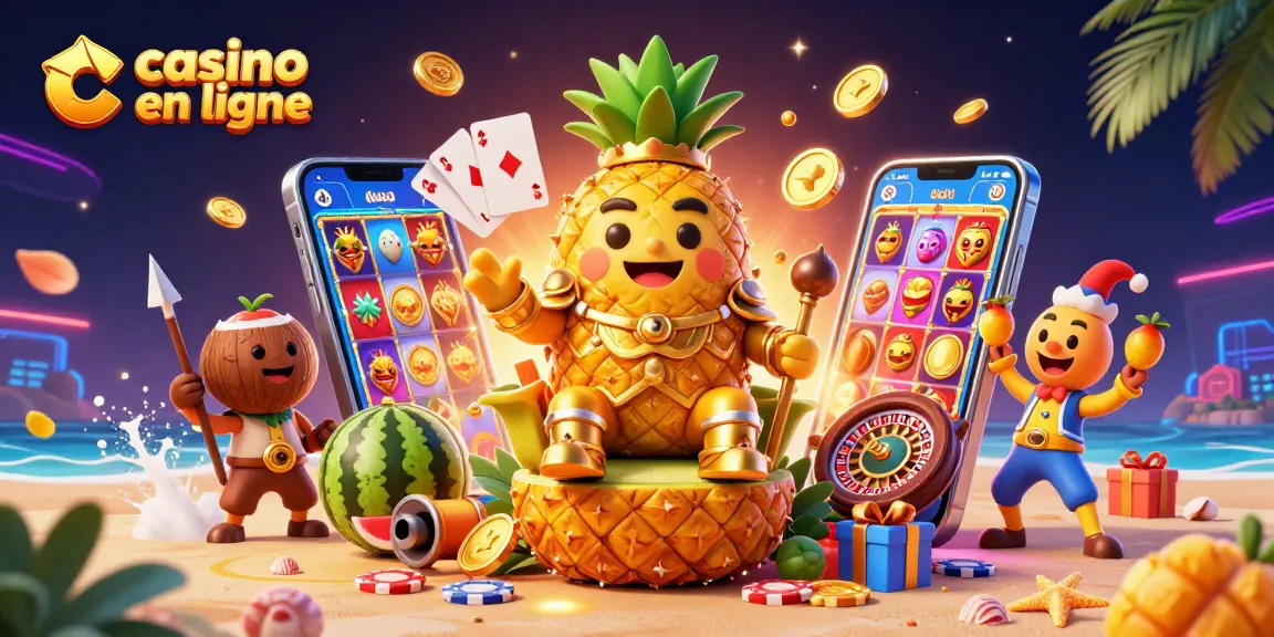 Image captivante de jeux de casino en ligne avec les personnages animés et des éléments de jeu.