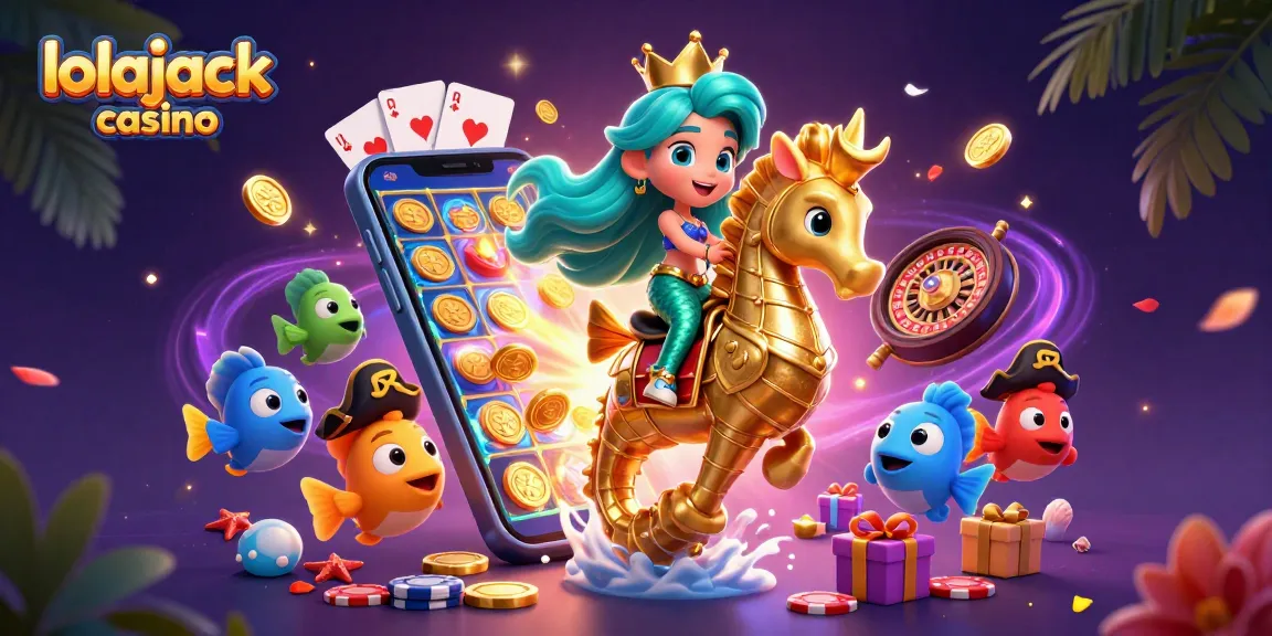 Experience thrilling gameplay at lolajack casino with vibrant characters and exciting casino elements.