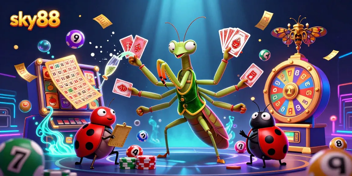 Engage in thrilling gaming at sky88 featuring exciting casino elements and vibrant characters.