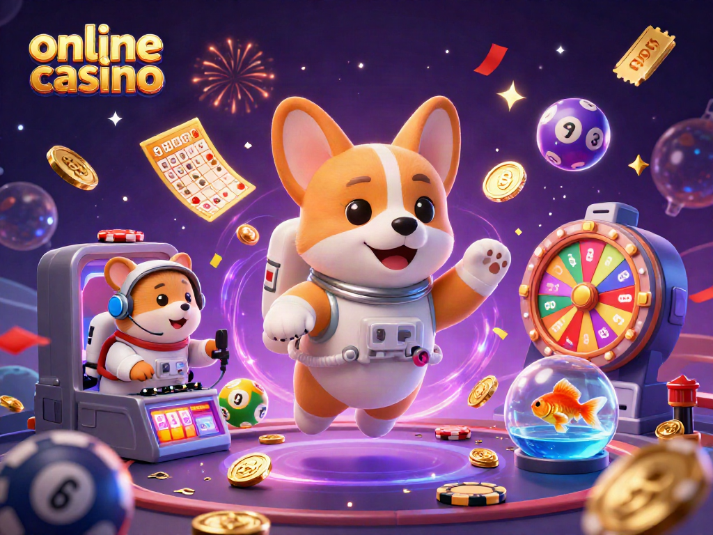 Engage with thrilling online casino games featuring unique animated characters in a vibrant space setting.