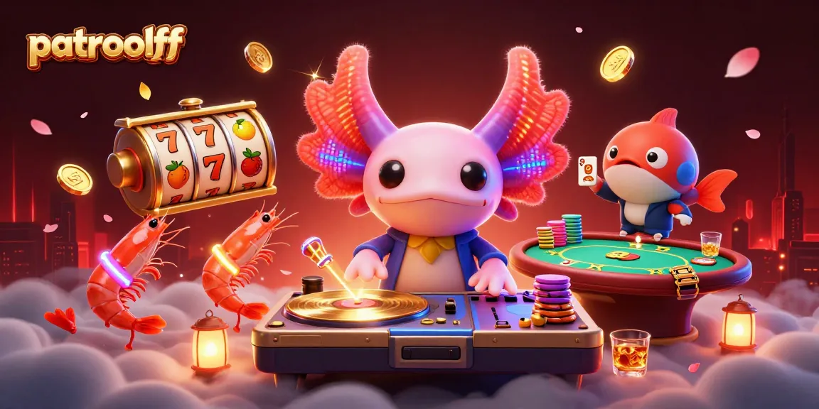 Engage with patroloff for thrilling online gaming, featuring lively characters and vibrant slot elements.