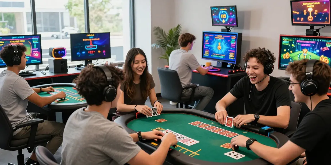 HITCLUB gaming experience with players engaged in card games and live casino action, vibrant atmosphere.