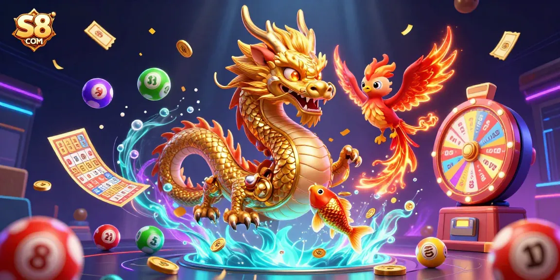 Win big with S8 COM's thrilling casino adventure featuring dragons and coins!