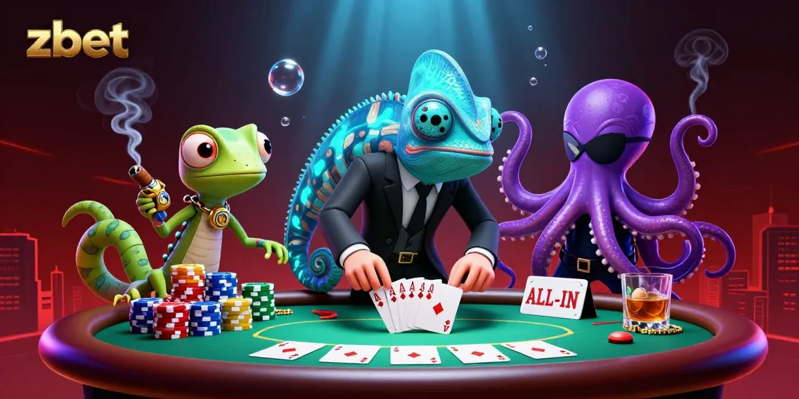 Play thrilling games at zbet with a dynamic illustration showcasing action-packed casino elements.