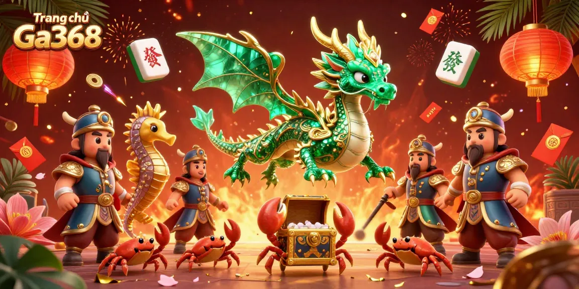 Engage with the thrilling action at Trang chủ Ga368 featuring a majestic dragon in a stunning gambling arena.