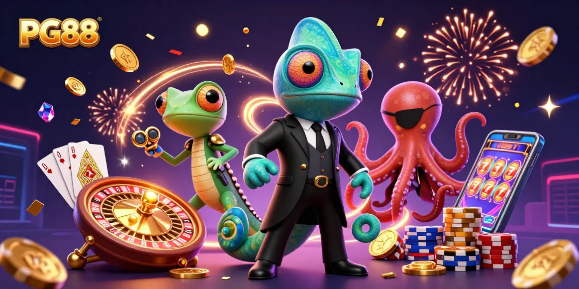 Experience thrilling gameplay at PG88 with vibrant characters and dynamic casino elements.