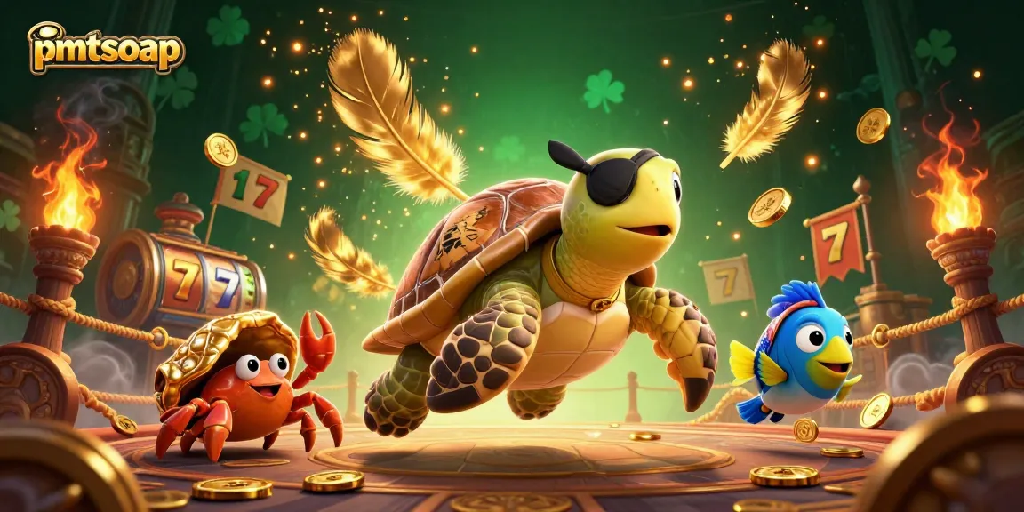 Experience thrilling casino adventures with pmtsoap as pirate turtle and friends reveal treasure.