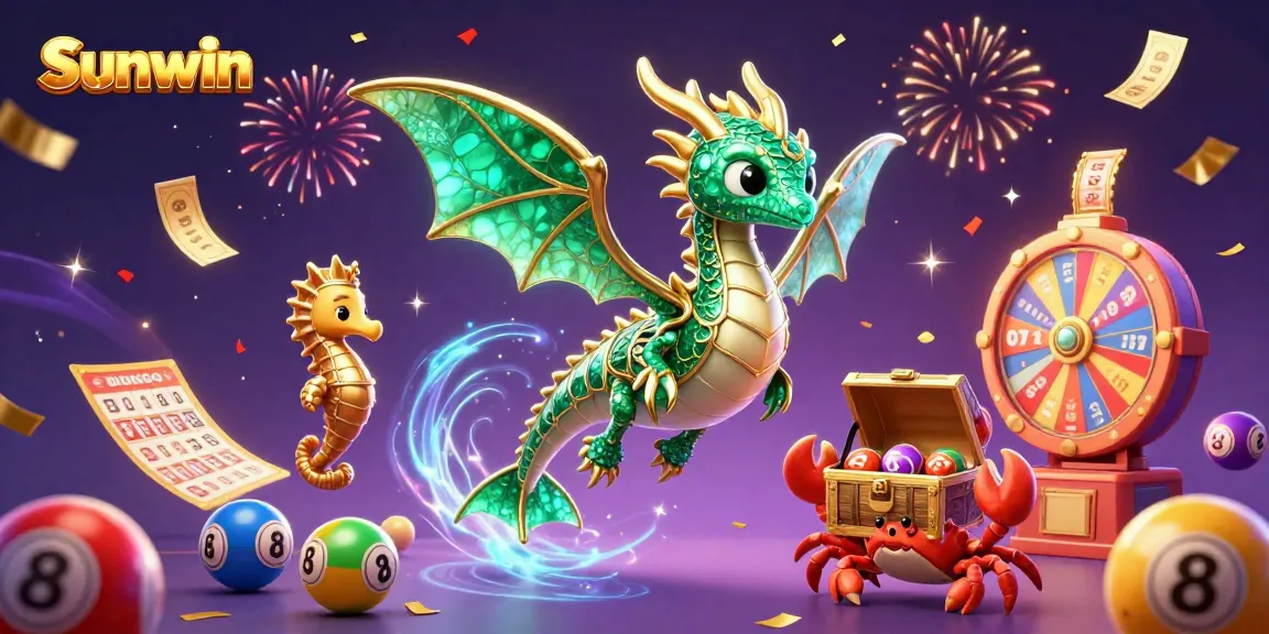 Win big with Sunwin's vibrant gambling experience featuring colorful lottery elements!
