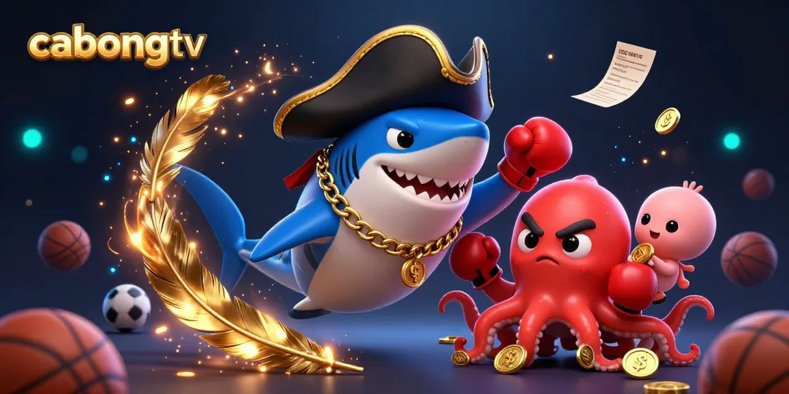 Engage in thrilling sports betting with cabongtv's lively pirate-themed illustration showcasing excitement and winning opportunities.