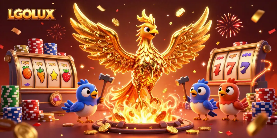 Experience winning strategies with LGOLUX's golden phoenix and dynamic slot elements.