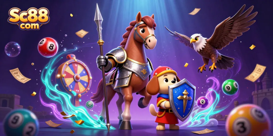Spin winning opportunities with Sc88 com in a vibrant casino scene filled with colorful lottery elements.