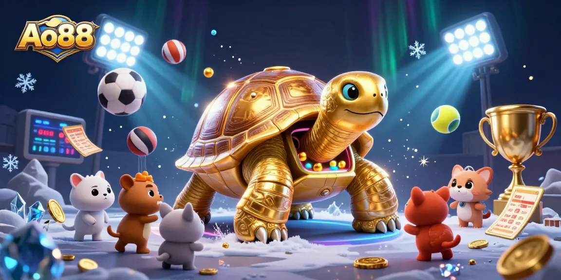 Engage with the Ao88 betting experience through an animated illustration of a vibrant casino scene.