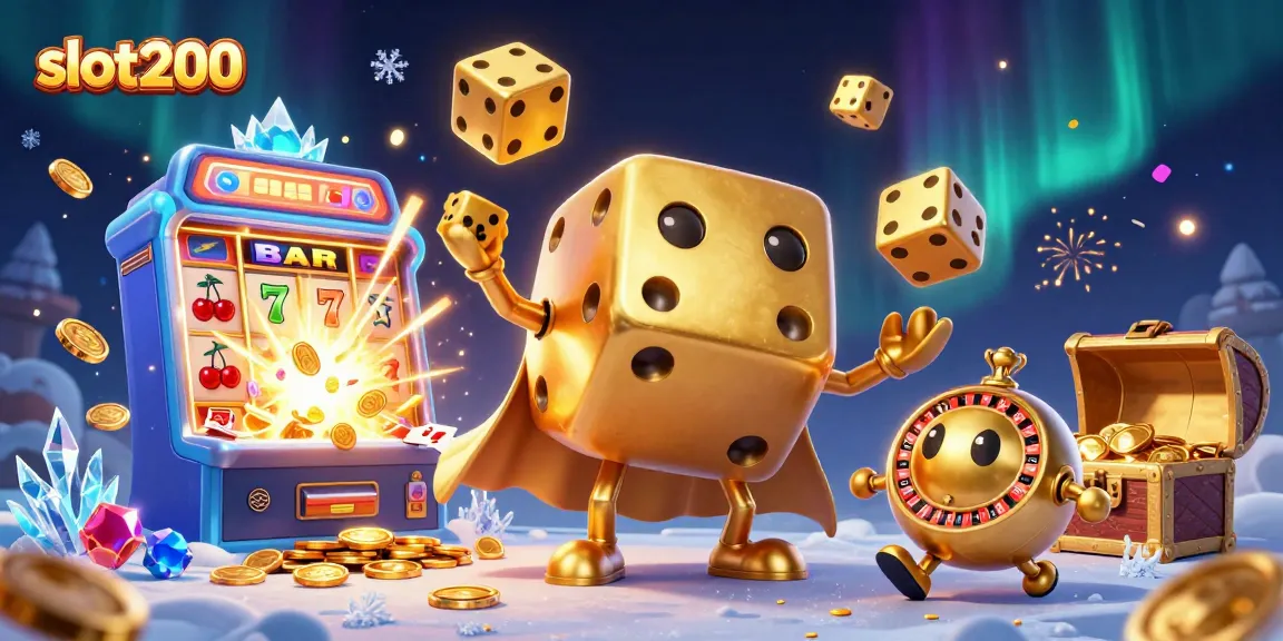 Menangkan jackpot di slot200 dengan golem dadu emas raksasa dan slot mesin berkilau.