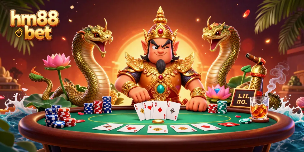 Bet with confidence at hm88 bet, showcased in a vibrant 3D casino scene.