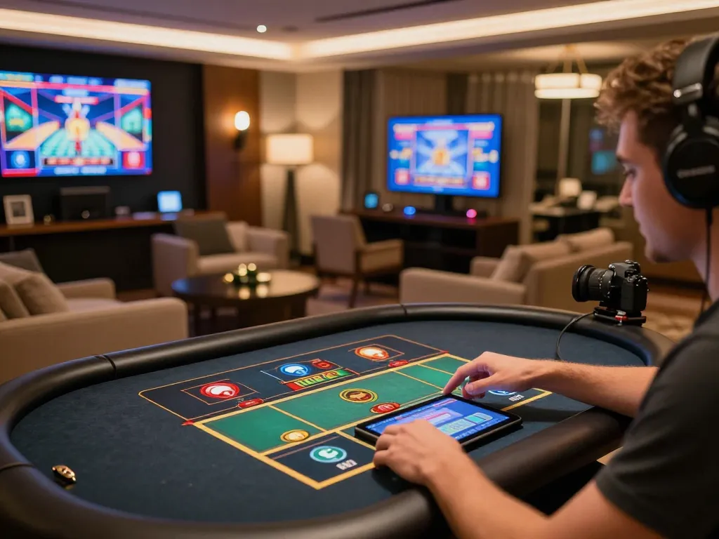 Player engaging with live dealer games on 888bgo tablet in a cozy home setting