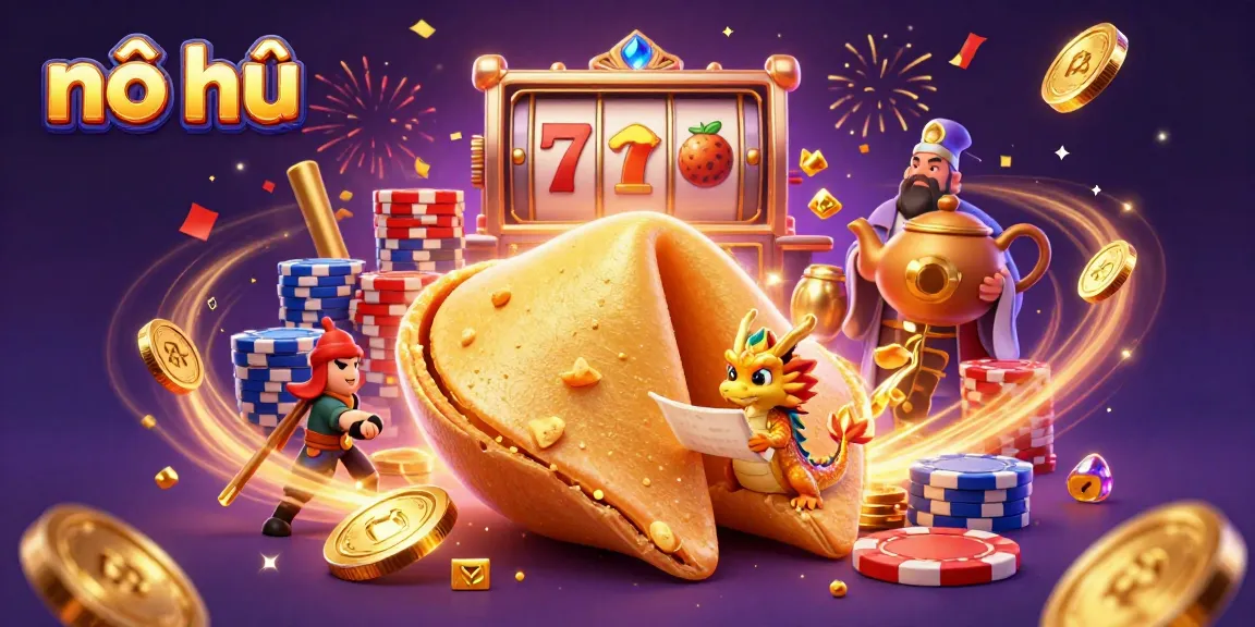 Spin the nổ hũ slots with golden fortune elements and vibrant celebrations during gameplay.