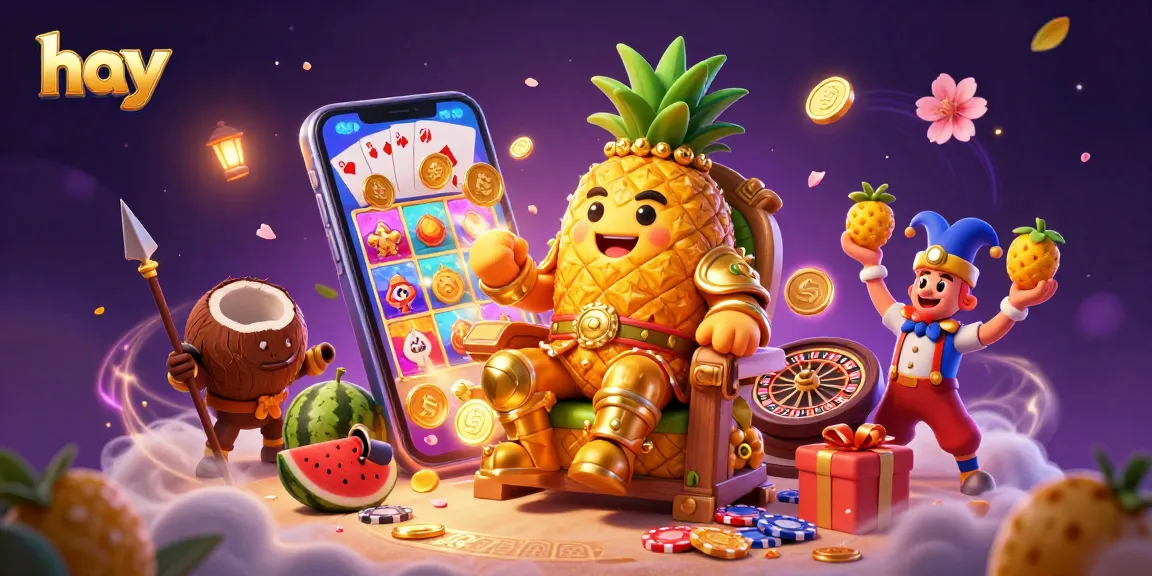 Experience the excitement at hay with the pineapple king in a vibrant beach casino setting.