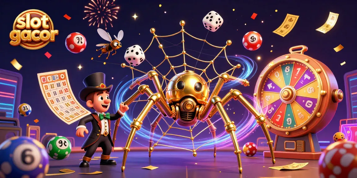 Catch winnings in the vibrant world of slot gacor with our dynamic casino illustration featuring colorful elements.