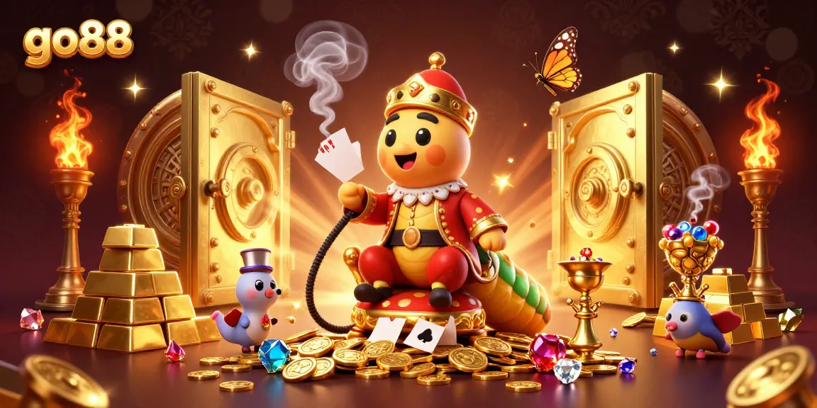 Engage in thrilling gaming with go88, featuring vibrant casino elements and captivating characters in a rich atmosphere.