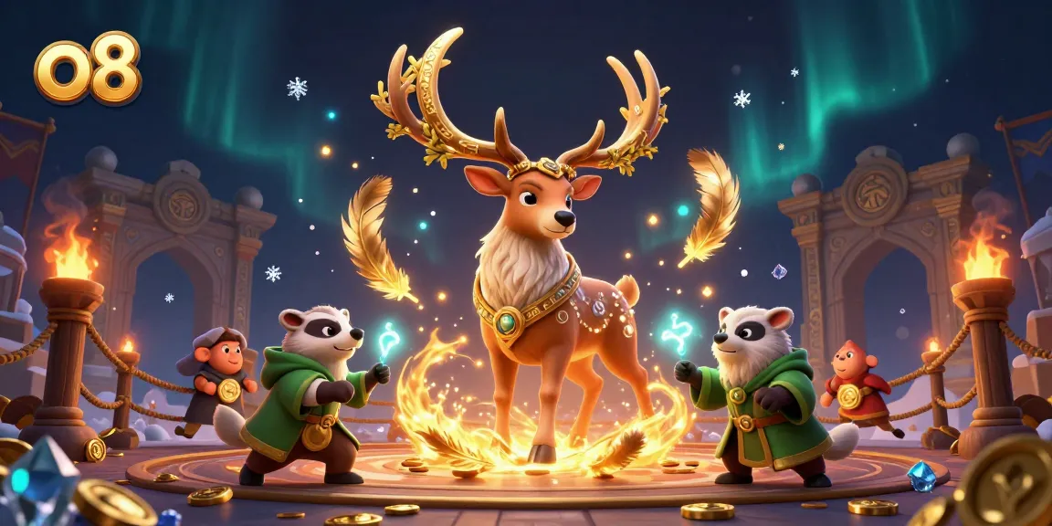 Experience thrilling betting action with o8's vibrant 3D casino scene featuring magical characters.