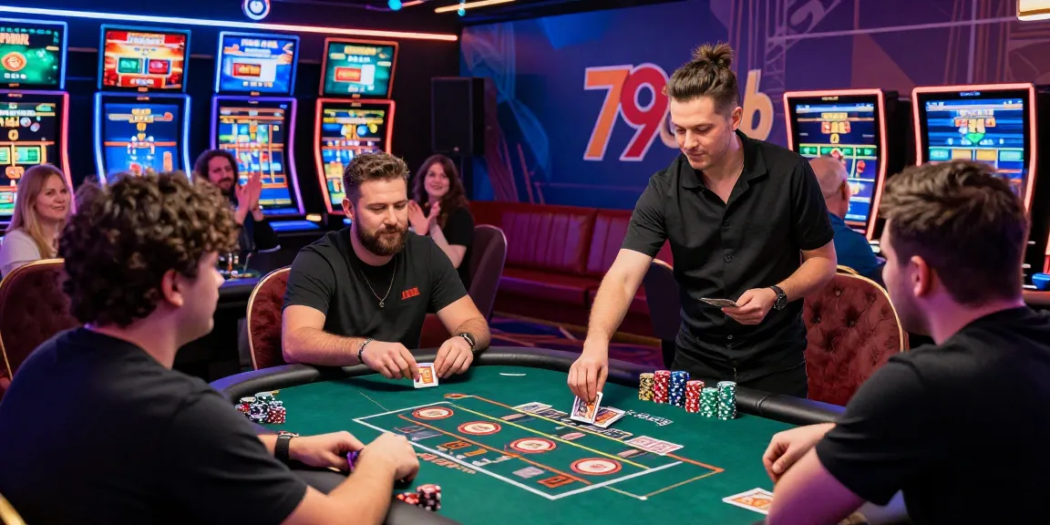 Live online gaming at https://79club.dev/ featuring an engaged player in a vibrant casino atmosphere.
