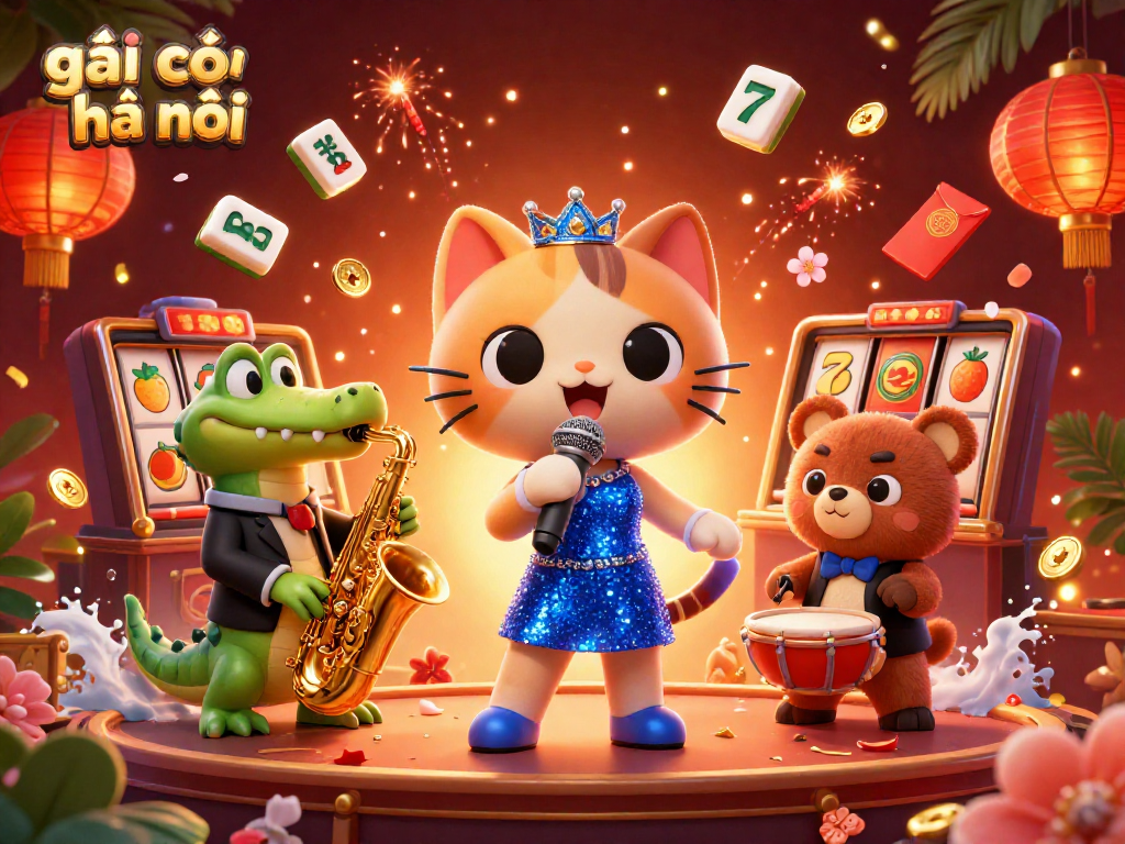 Engage with gái gọi hà nội in a lively casino scene featuring jazz performances and slot machines.