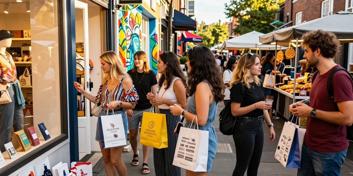 Dynamic urban shopping experience in a vibrant market, showcasing friends exploring unique boutiques. https://forumup.org/shop/search.php?ca_id=&addr1=&addr2=&addr3=&schKeyword=