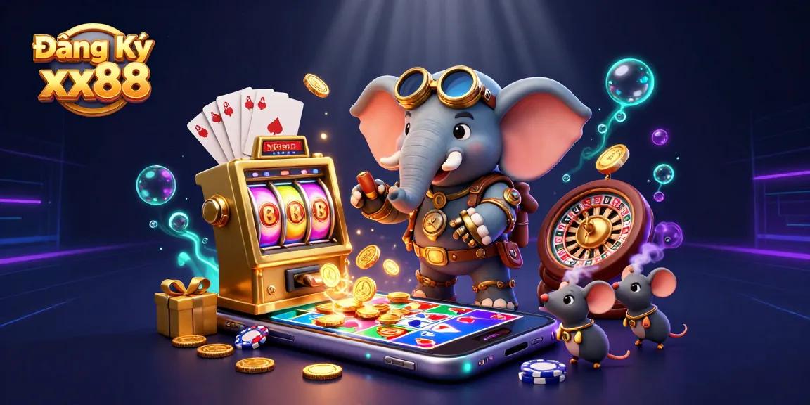 Engage in immersive gaming at Đăng Ký xx88, featuring a dynamic steampunk-themed online casino experience with vibrant visuals.