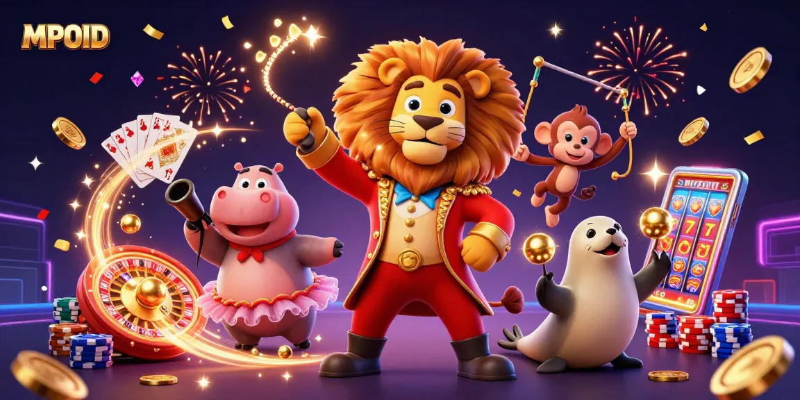 Spin to win with MPOID! Experience the excitement of casino games with 3D characters and gold coins.