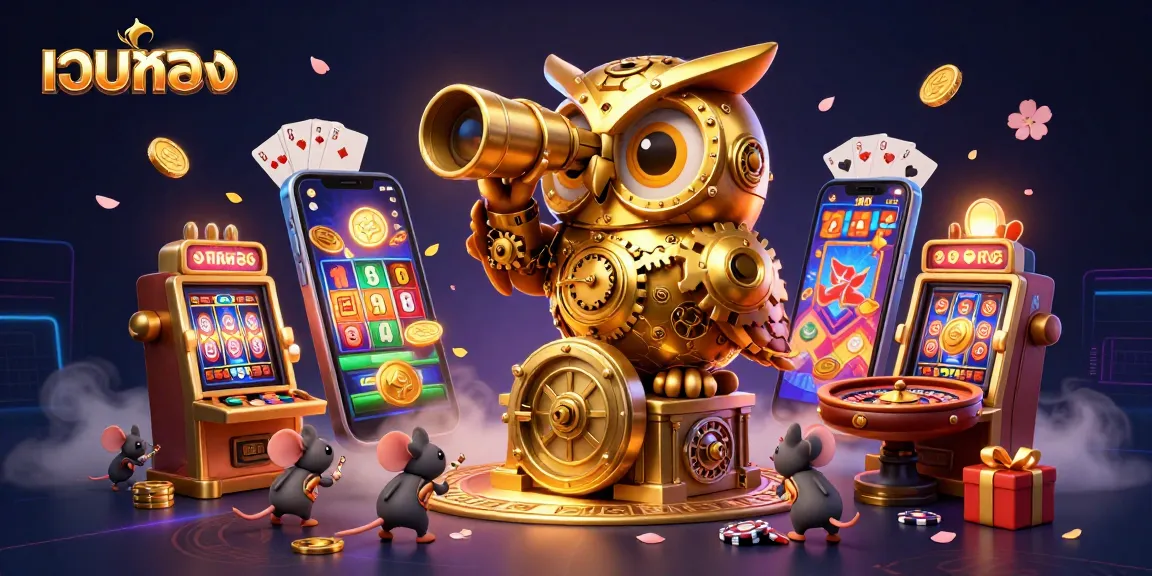 Experience exhilarating gameplay at เว็บตรง with vibrant 3D slots, golden coins, and animated characters.