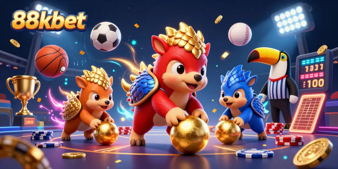 Experience casino action with 88kbet’s vibrant pangolin rivals rolling through poker chips.