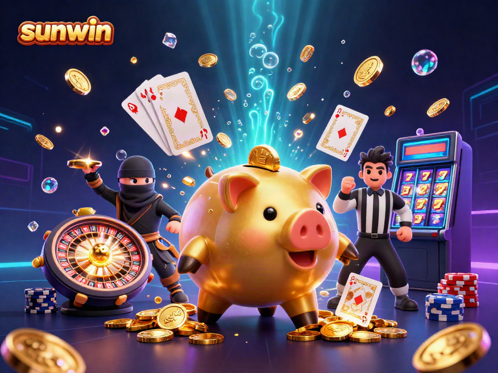 Experience sunwin's vibrant gaming scene with rich visuals of dynamic characters and rich gaming elements.