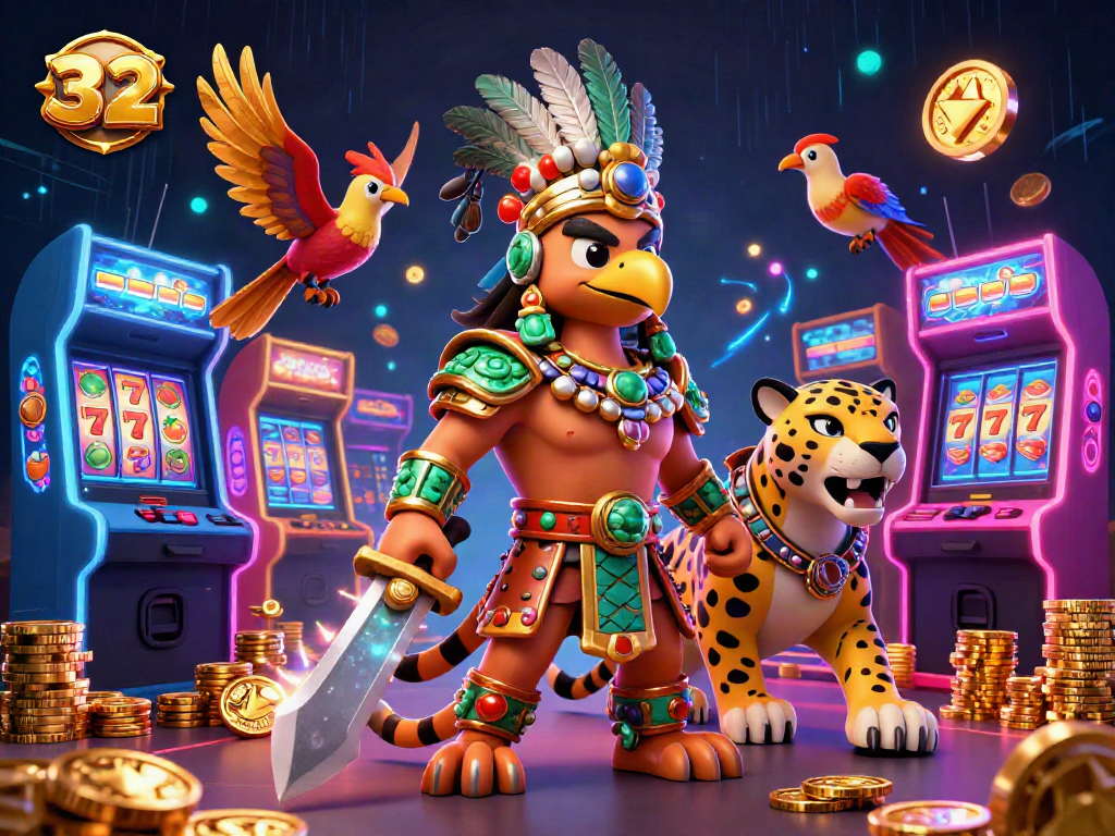Experience exciting gameplay at 32win with vibrant 3D characters in a dynamic casino scene.