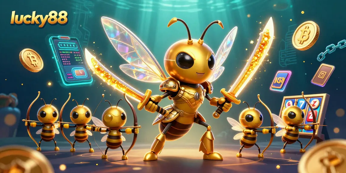 Spin and win big with lucky88's immersive casino game featuring vibrant characters and crypto elements.
