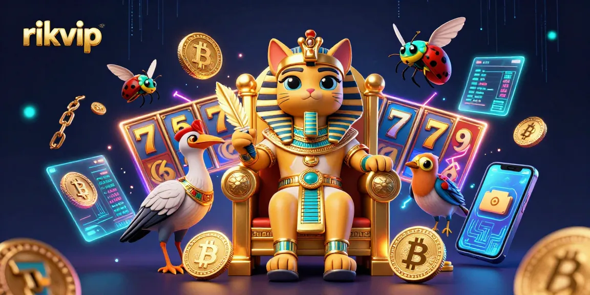 Play rich slot games at rikvip with vibrant colors and energetic casino elements.